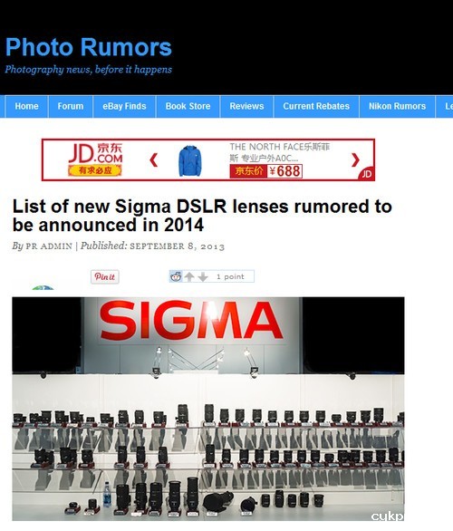 大量定焦头？ 传闻适马明年更新9款新镜