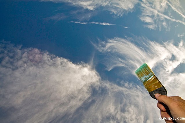 创意摄影：与云朵嬉戏