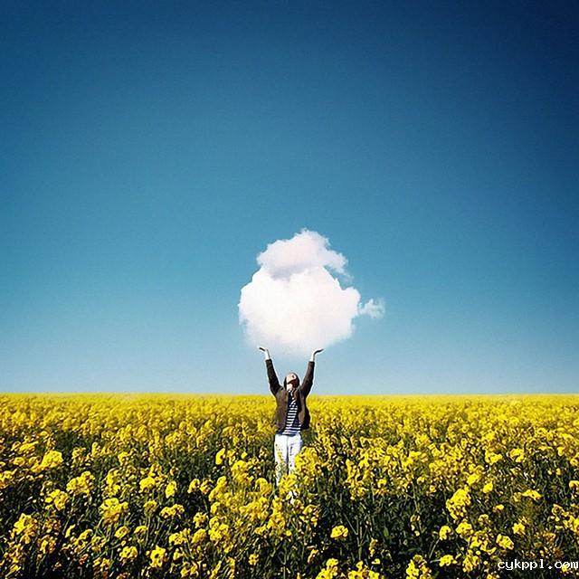 创意摄影：与云朵嬉戏