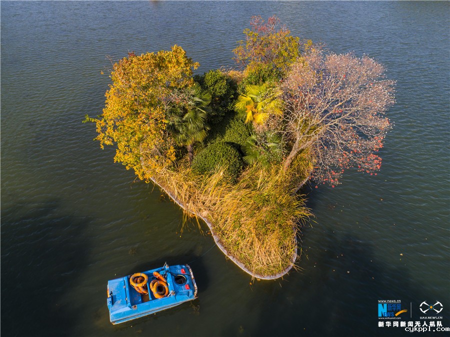 航拍：秋去冬来逍遥津