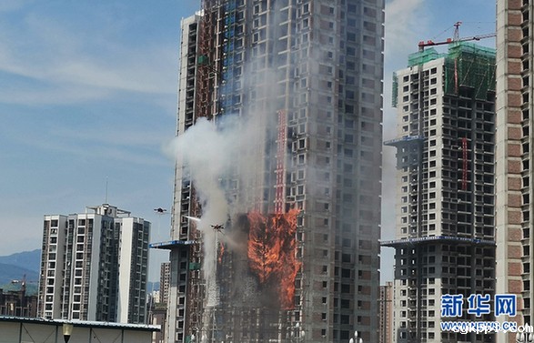 重庆进行首次5G网联无人机高层消防多科目综合实战演练