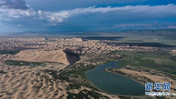 沙“绘”青海湖