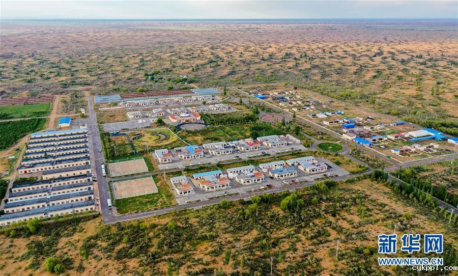 库布其沙漠披绿装