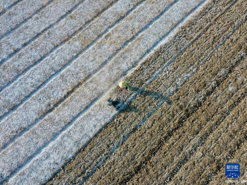 新华全媒+丨大地调色板 俯瞰春耕如画