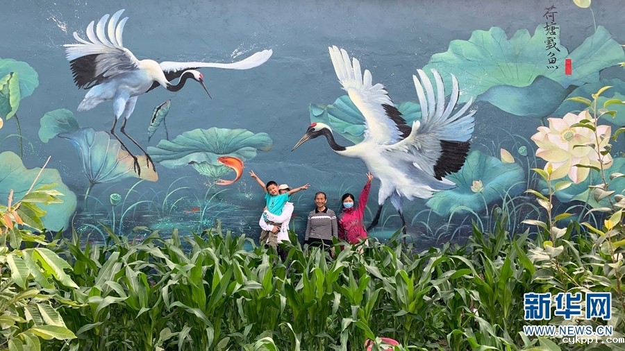 “95后”墙绘师回乡 把村子画成打卡点