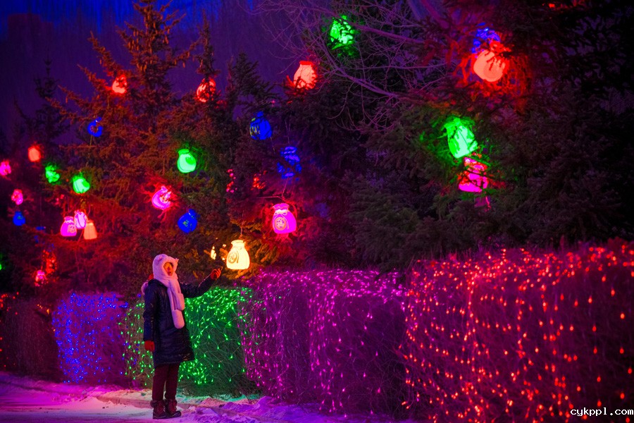 内蒙古西乌旗：亮化迎新春 小镇年味浓