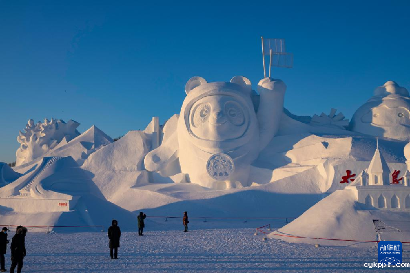 无人机航拍哈尔滨冰情雪韵